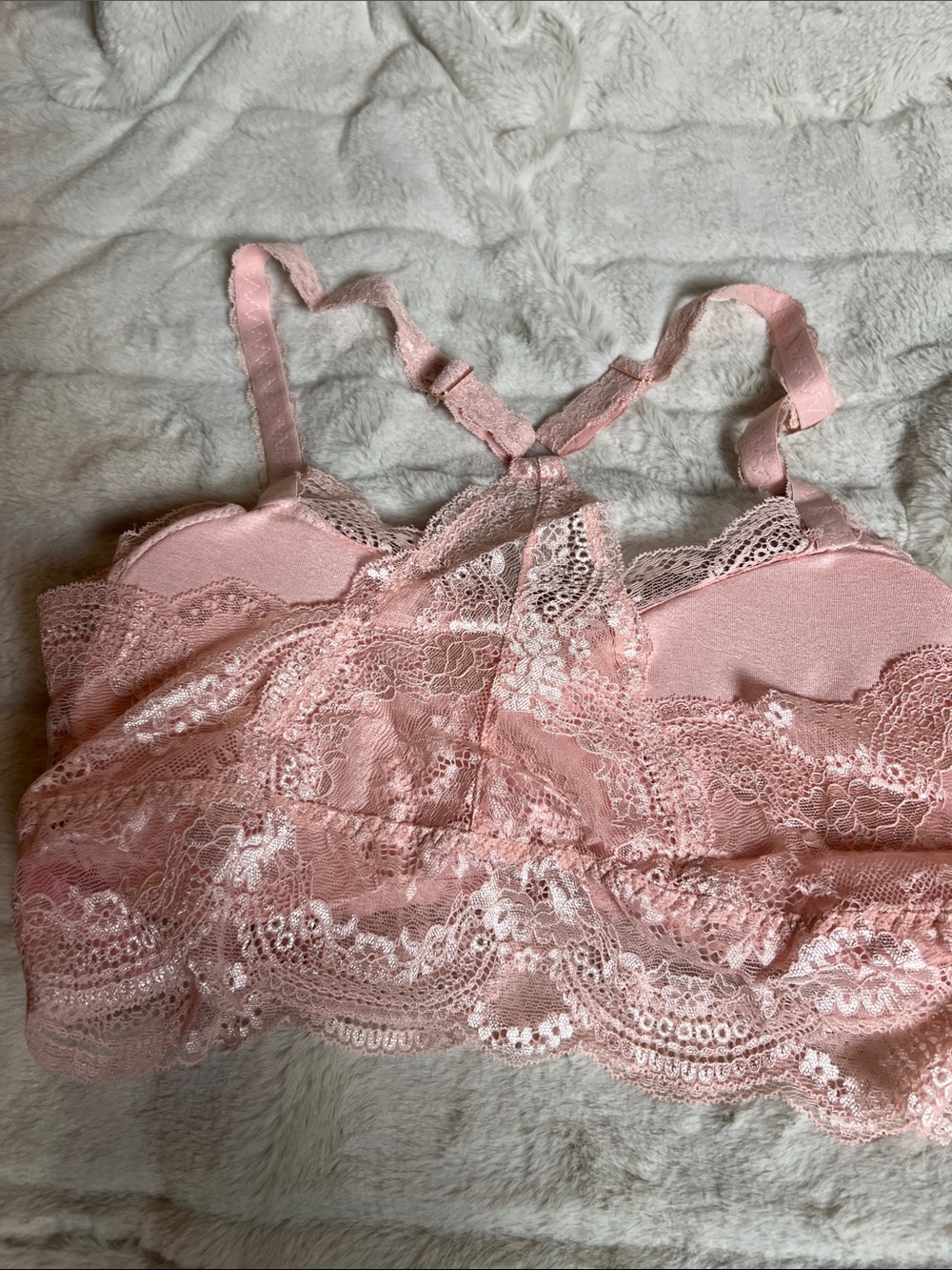 Everyday Lace Push-Up Bra in Pink, White & Black - Picture 5 of 6